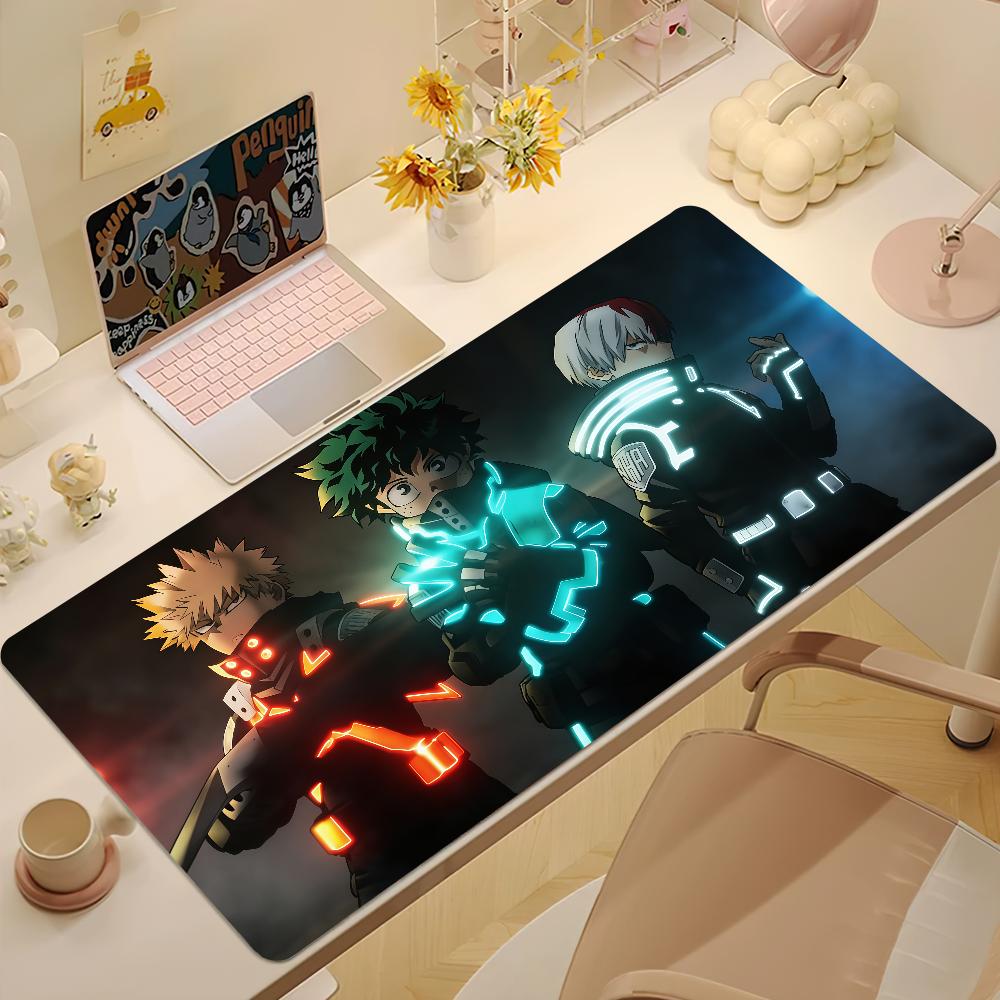 Anime My Hheroo Aacademia Mouse Pad Large Nonslip Lockedge Desktop Computer Desk Mat Keyboard Mousepad Office Gamer Student