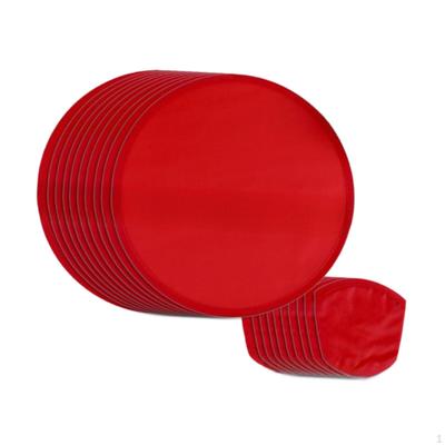 10 Pieces Folding Fan ,Flying Disc Summer, Classic ,Diameter 20 Cm, Round Portable for