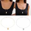 Multifuntional Comma Teardrop Necklace Fashion Necklace Alloy Texture Party and Celebration Necklace for Comfortable