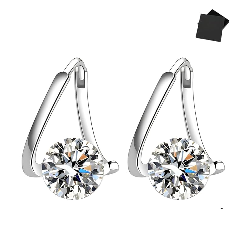 

PRIVIE earrings platinum simple silver diamond luxury South Korea zirconia accessories cute plating Smaller Popularity birthday present she mother