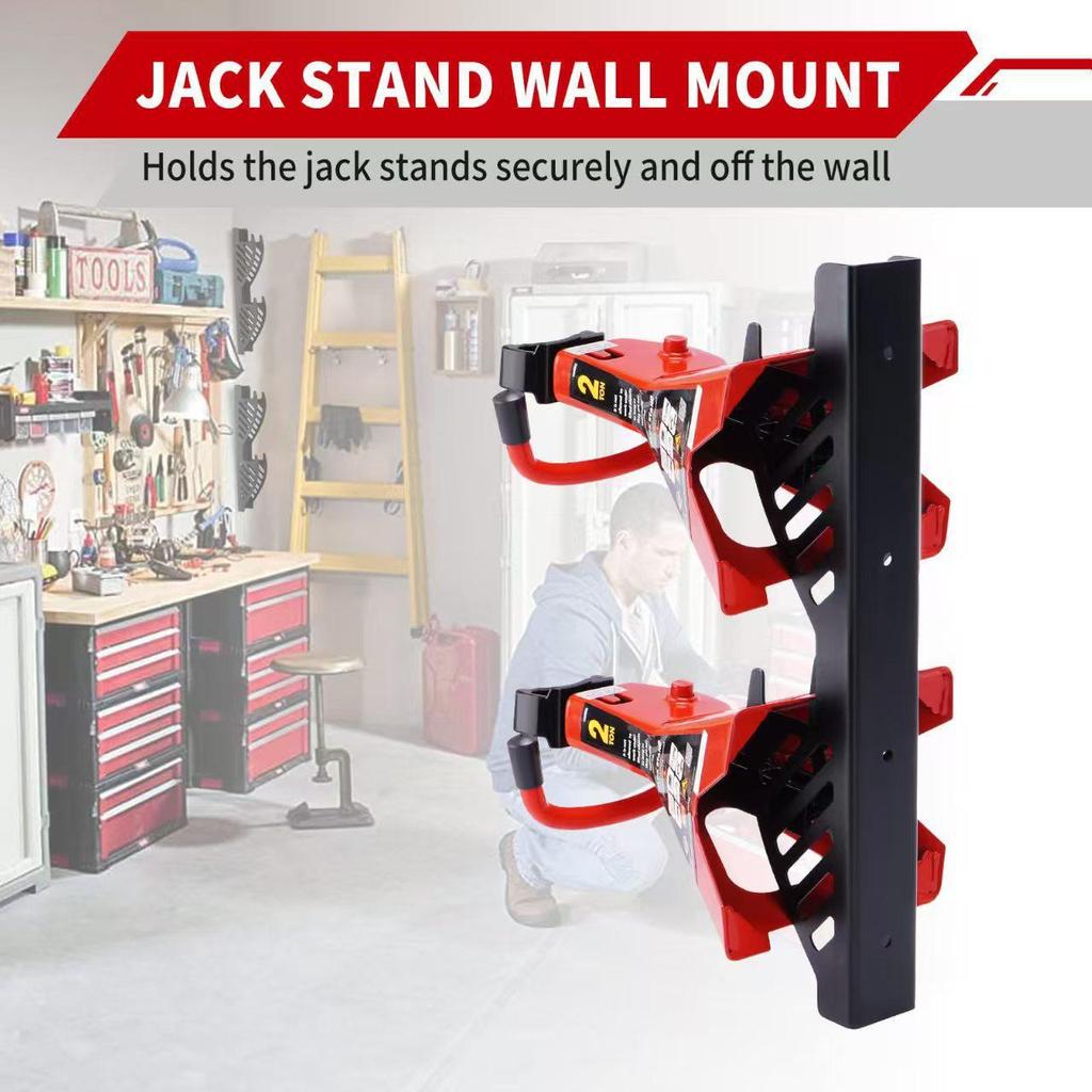 Multifunctional Floor & Wall-Mounted Garage Tool Holder with Hooks