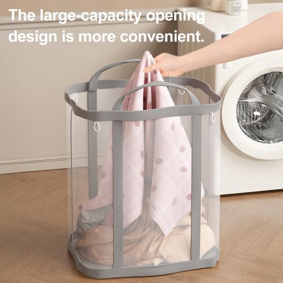 Schmutzwäschekorb Wandmontage Großraum Nylonnetz Wäschekorb Badezimmer Aufbewahrungsorganizer.