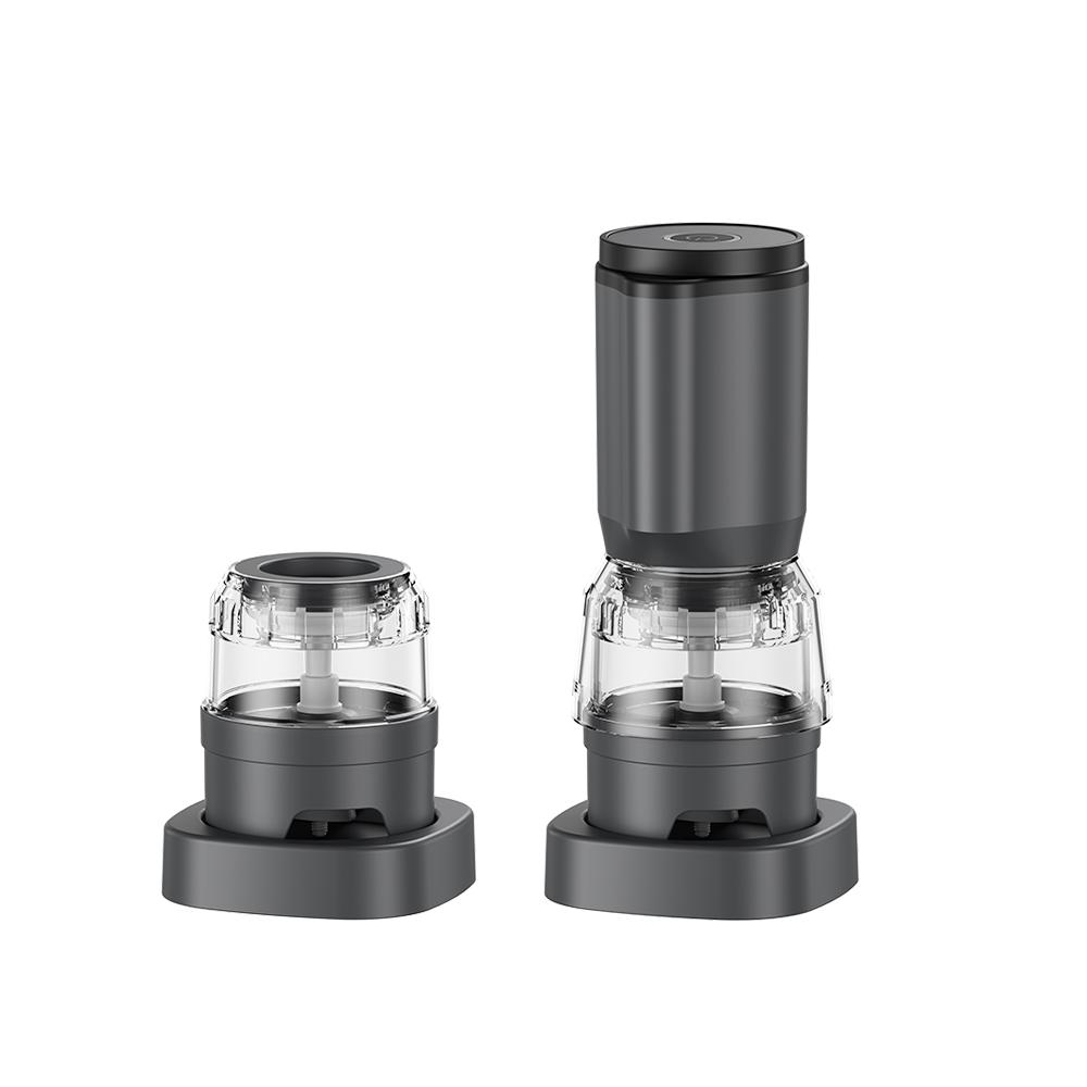 Electric Grinder Rechargeable Spice Grinder Sea Salt Outdoor Barbecue Seasoning Coarseness Adjustable Pepper Electric Grinder серый