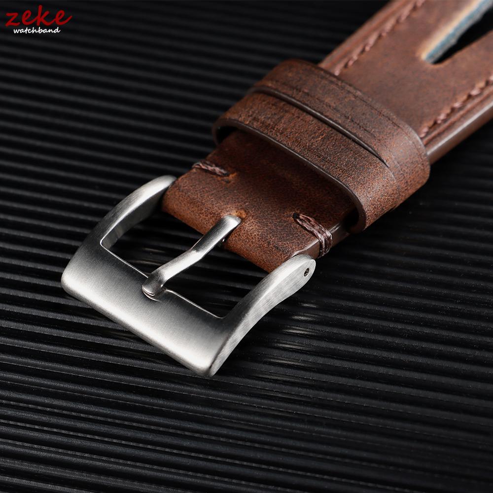 Breathable Genuine Leather Watch Band for Omega Business Crazy Horse Calfskin Strap Sport Bracelet Watchband 20mm 21mm 22mm 24mm