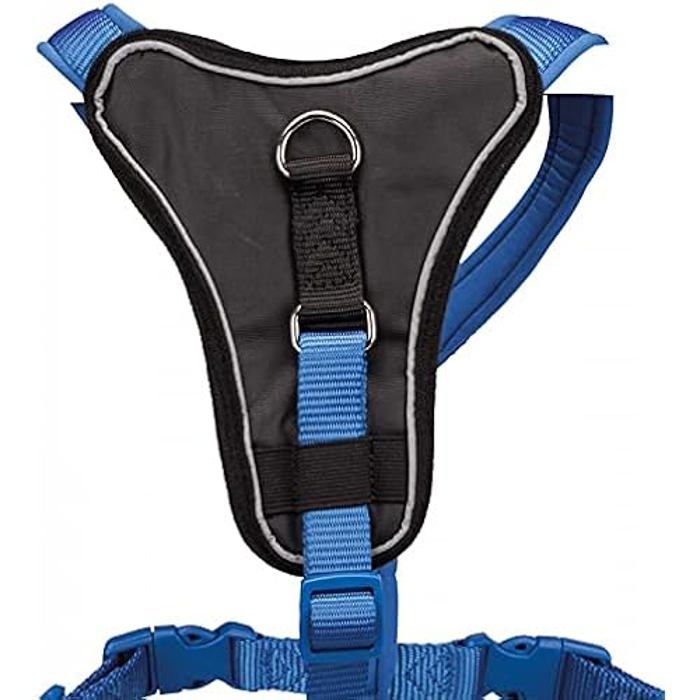 Harnais en Y - TRIXIE - 1998202 - Taille XS-S (35-40 cm) - Couleur Bleu Cobalt - Rembourré en néoprène