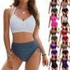 High Waist Slimming Sexy Two Piece Bikini Swimsuit Trendy For Women Summer Beach Wear