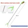 HANDUNYOU Long-Handle Stainless Steel Garbage Picker Tongs