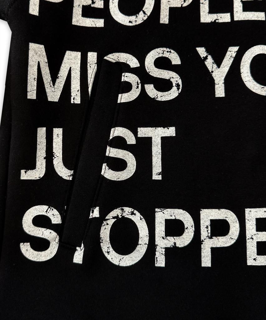 UNUSEDLAB Vintage Typography Only Zip-Up [Black]