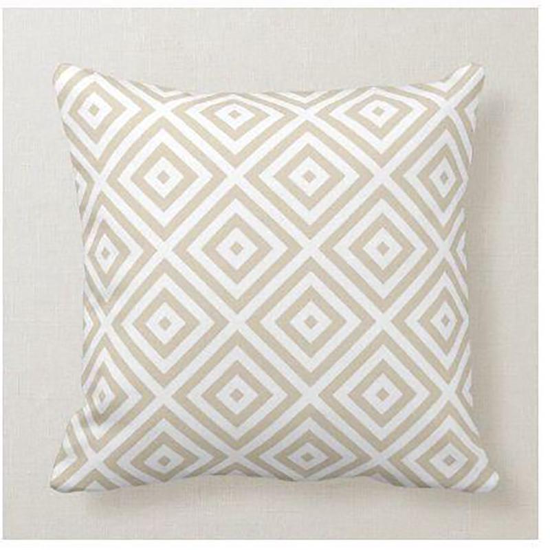 

Бежевый чехол для подушки 18X18 дюймов для дивана, квадратный чехол для подушки, кровать, элегантный дизайн, домашний декор 45*45cm