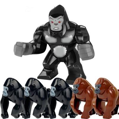 Süper Kahramanlar Orman Canavarı Hayvanlar Maymunlar Orangutan Goril Model Figür Yapı Blokları Çocuklar İçin Aydınlatıcı Oyuncaklar