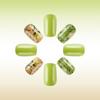 24 Pcs Glossy Full Cover False Nail Mediuim Square Press On Nail Flowers Stick On Nail Green Acrylic Nail