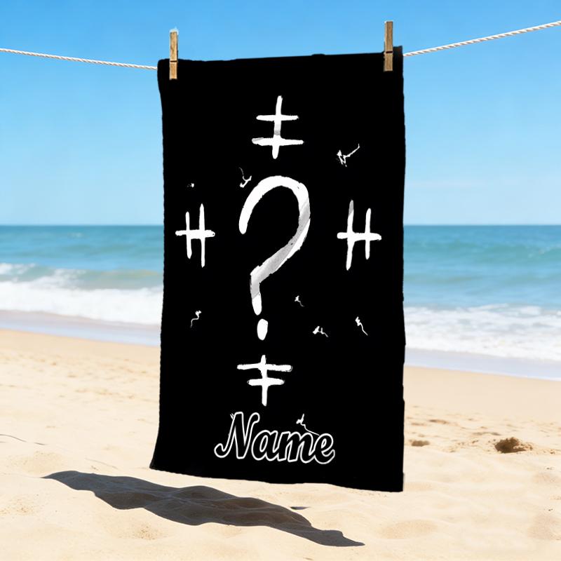 Custom Name Dark Knight Stylish Digital Printing Beach Towel Quick‑Drying Absorbent Blanket for Beach Pool Gym Travel