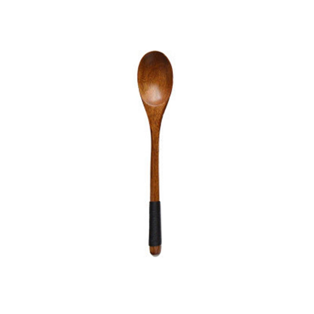 Natural Honey Spoon Kitchen Gadgets Long Handle Dinner Soup Spoon Fork Wooden Spoon Tableware
