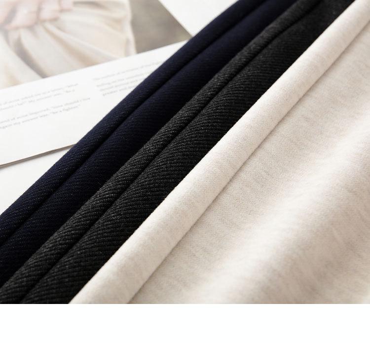 Women's Slim Fit Acetate Wool Cigarette Pants - Autumn/Winter Straight-Leg Casual Trousers