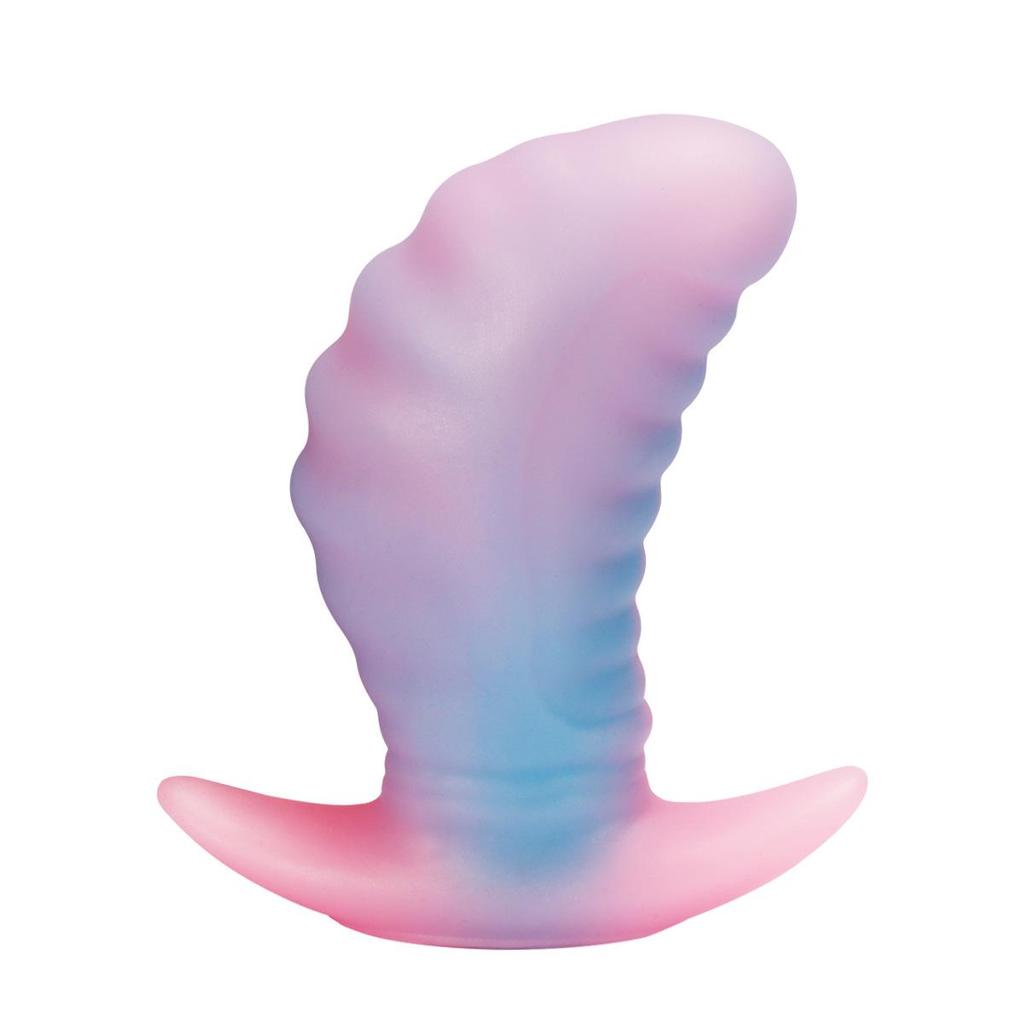 A187 Light Blue Silicone Anal Plug - Soft Travel-Friendly Adult Toy for Flirting and SM Stimulation.