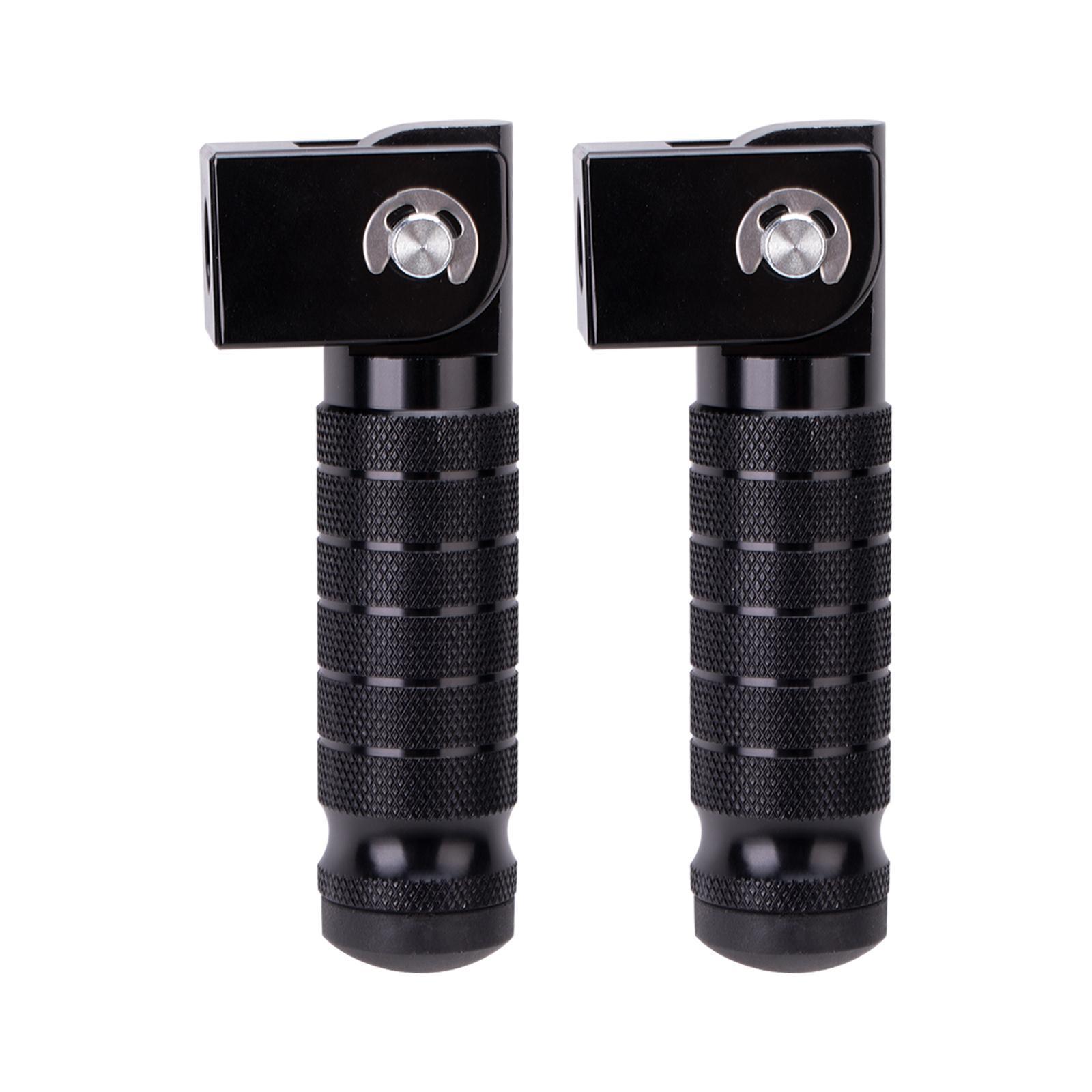 2x Motorcycle Footpegs Wear Resistant Passenger Foot Pedals for UTV чёрный
