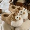 Cartoon cotton slippers women's autumn and winter new indoor home cute warm plush household slippers