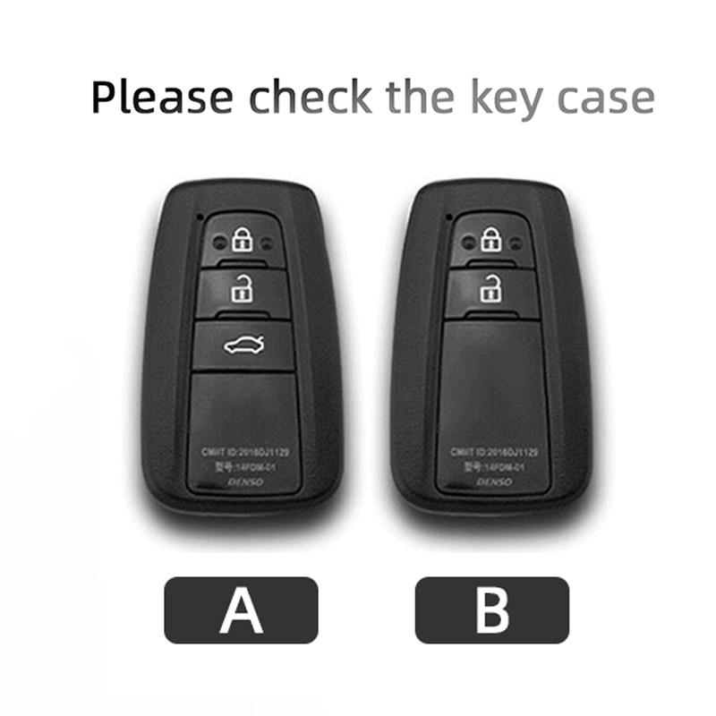 Car Key Case Leather Cover Shell For Toyota Prius Camry Corolla CHR C-HR RAV4 Land Cruiser Prado Fob Keychain Car Accessories