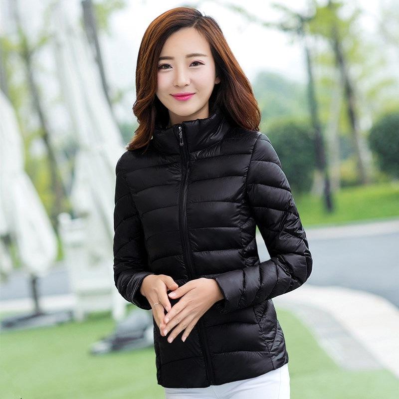 Middle-aged Women's Fashion Small Padded Jacket Large Size Light and Thin Slim Down Padded Jacket