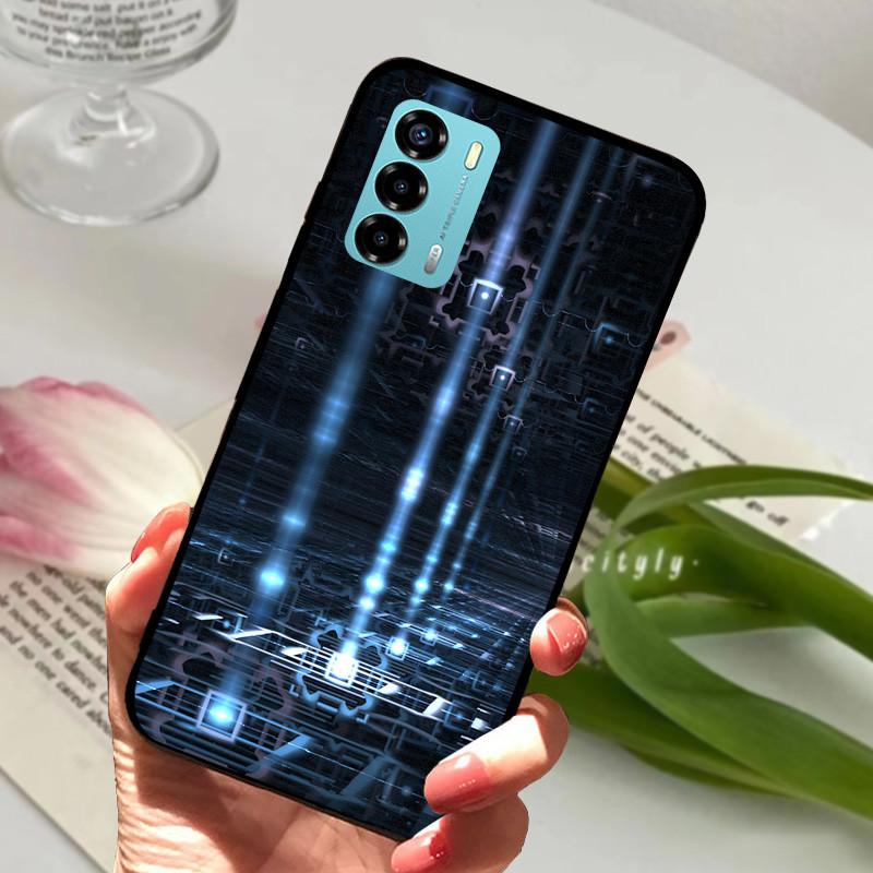 For ZTE Blade V40 Vita Case 8045 6.75" Animal Cartoon Soft Silicone Funda for ZTE Blade V40 Vita Phone Cover V40Vita Black Coque