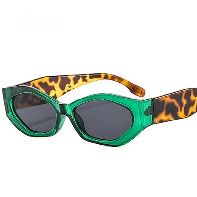Trendy Polygon Cat Eye Sunglasses Women UV400 Retro Colorful Oval Eyewear Shades Ins Fashion Driving Sun Glasses