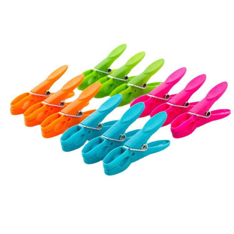 Windproof Plastic Clothes Pegs - 24 Pack Laundry & Travel Clips