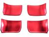 BRIGHTZ Aluminum Inner Door Handle for Toyota Flair Crossover Fits and 50 Flair Crossovers Covers, Plated, 4-Piece Set, Red, MS92S/MS52S (INS-DHC-113)