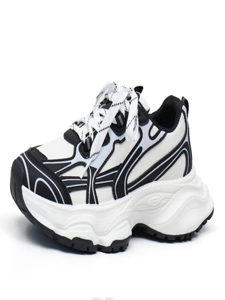 Модные женские повседневные кроссовки на высокой платформе 6 см — фото 9