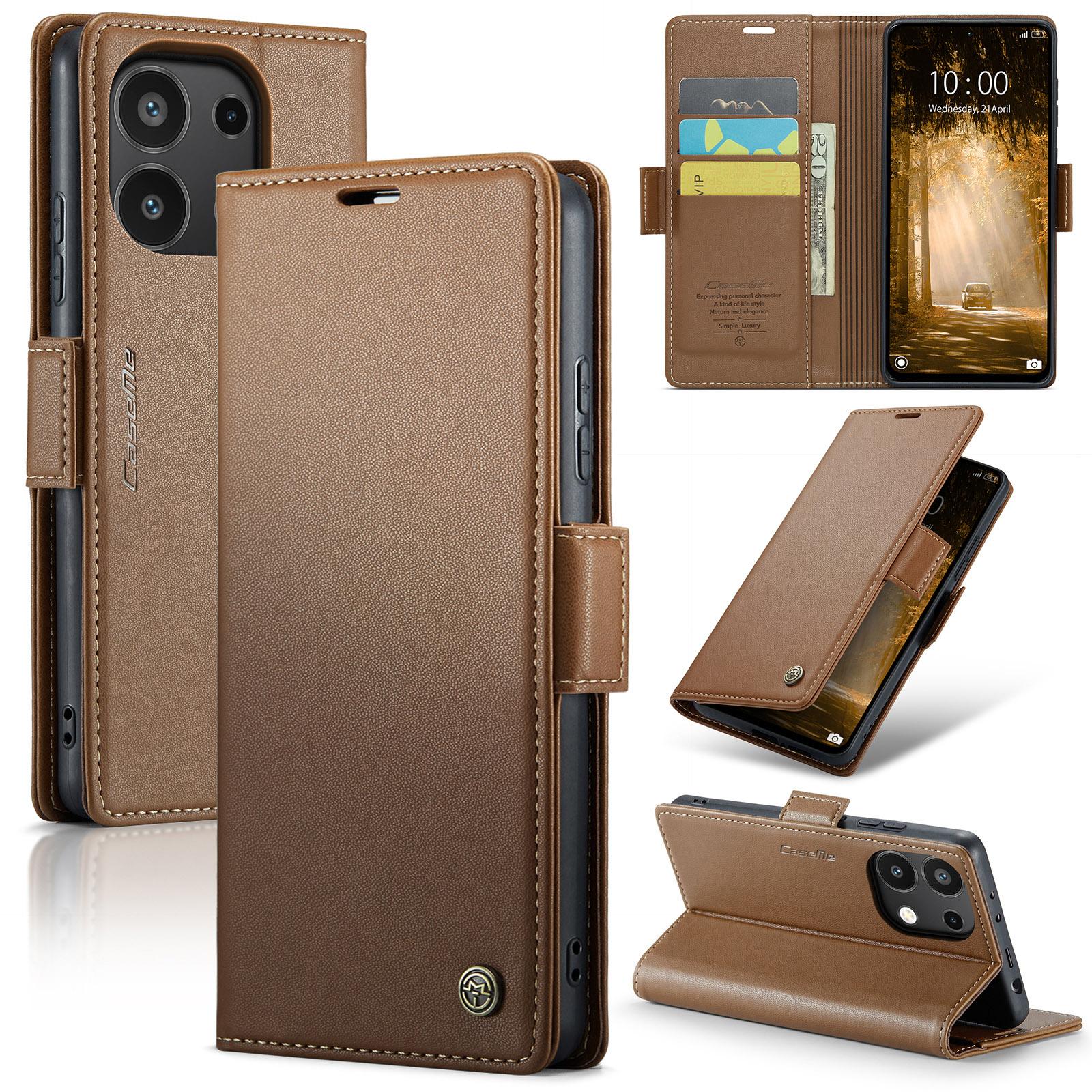 

Для Xiaomi Redmi Note 13 4G Чохол CASEME Серії 023 Шкіряний гаманець-підставка з RFID-блокуванням Чохол для телефону C