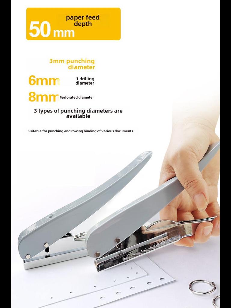 Multi-function Single Hole Puncher for Student Stationery and Loose-Leaf Binding