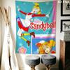 Hello! Sandybell Wall Tapestry Aesthetic Wall Hanging Printed Fabric Blanket Decorative Tapestries for Bedroom Living Room Home Decor