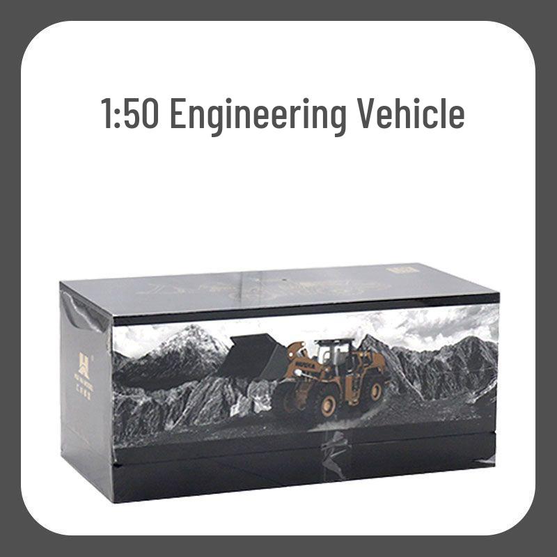 Huina Alloy Two-Way Bulldozer Excavator Model - Engineering Vehicle Ornament