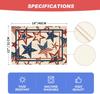 Stars Stripes Patriotic 4th of July Placemats Set of 4, 12x18 Inch Memorial Day Table Mats for Party Kitchen Dining Decoration Beige