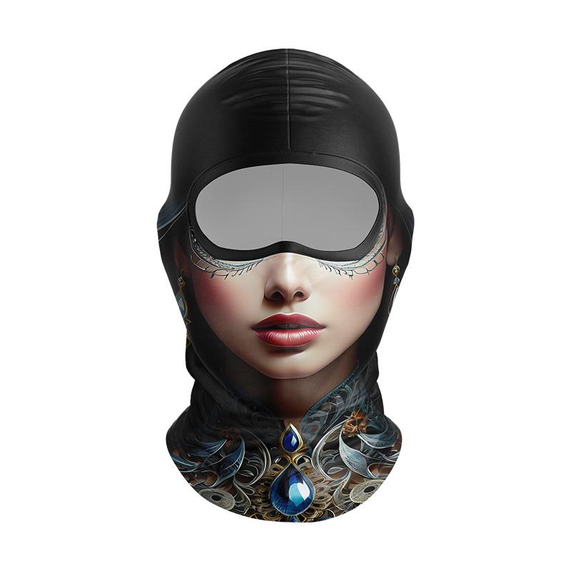 Balaclava New 3D Human Face Outdoor Cycling Mask Breathable Quick-drying UV Sun Protection and Dustproof Ice Silk Full Face Mask