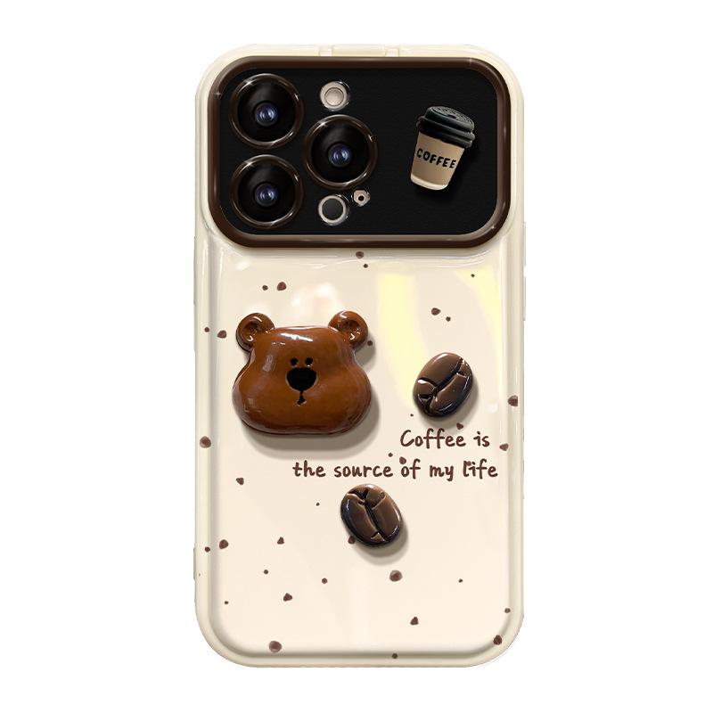Kaffee Bär Puppe Anhänger Geeignet für Opporeno11/9pro Handyhülle Vivos17 Klappspiegel Xiaomi 14