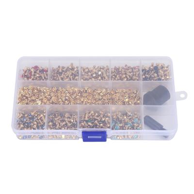 Crystal Rhinestone Rivets Studs with Hand Press Tools Hardware Decoration for DIY Leather Craft Bag