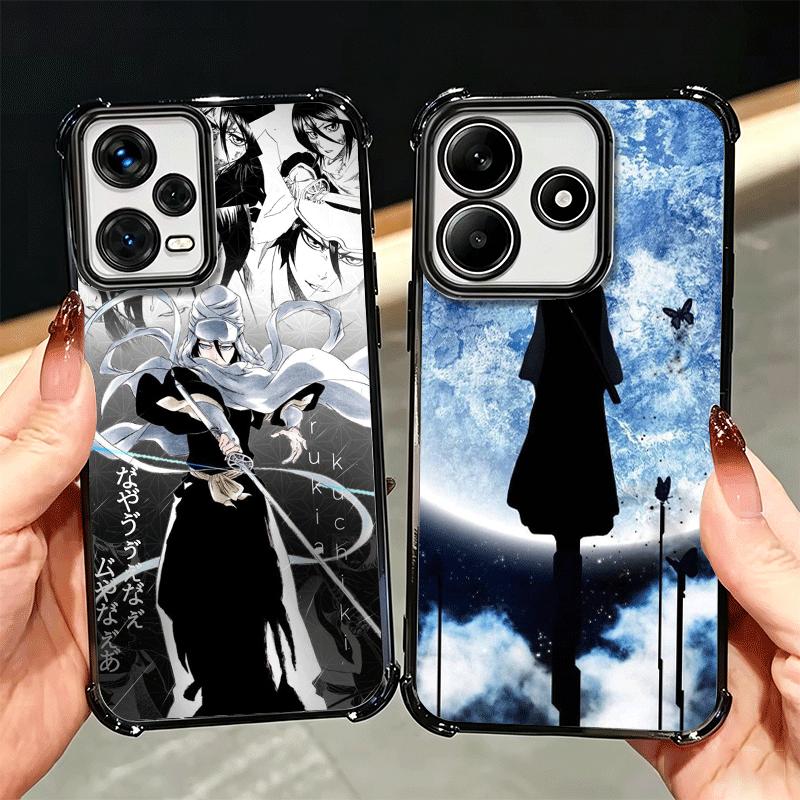 Bleach Kuchiki Rukia Plating Phone Case For Xiaomi Redmi Note 14 15 Pro Plus 13 12 11 11S 11T 10 9S 9 5G Anti-Fall Airabag Cover