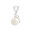 Silver Pendant with Pearls, Cubic Zirconias (2191544)