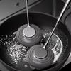 Brosse à Pot en Acier Inoxydable à Manche Long: Poils Métalliques Durables, Ne Perd Pas ses Poils, Idéal pour la Vaisselle et le Nettoyage de la Cuisine.