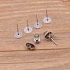 50-100 Stück 2 Farben Edelstahl Ohrstecker Leere Stiftbasis Pins Mit Verschluss Ohrrücken Für DIY Schmuckherstellung