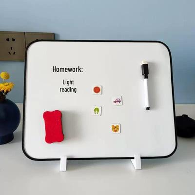 Double-Sided Magnetic Whiteboard Black Stand for Kids