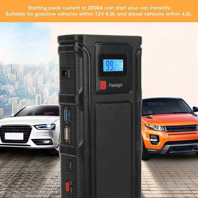 Autobatterie-Ladegerät, Batterie-Starter, verlängerte Klemmkabel für Motorräder, für 12-V-Autos für