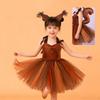 Girls Squirrel Cosplay Dress Tutu Skirt Adjustable Neck
