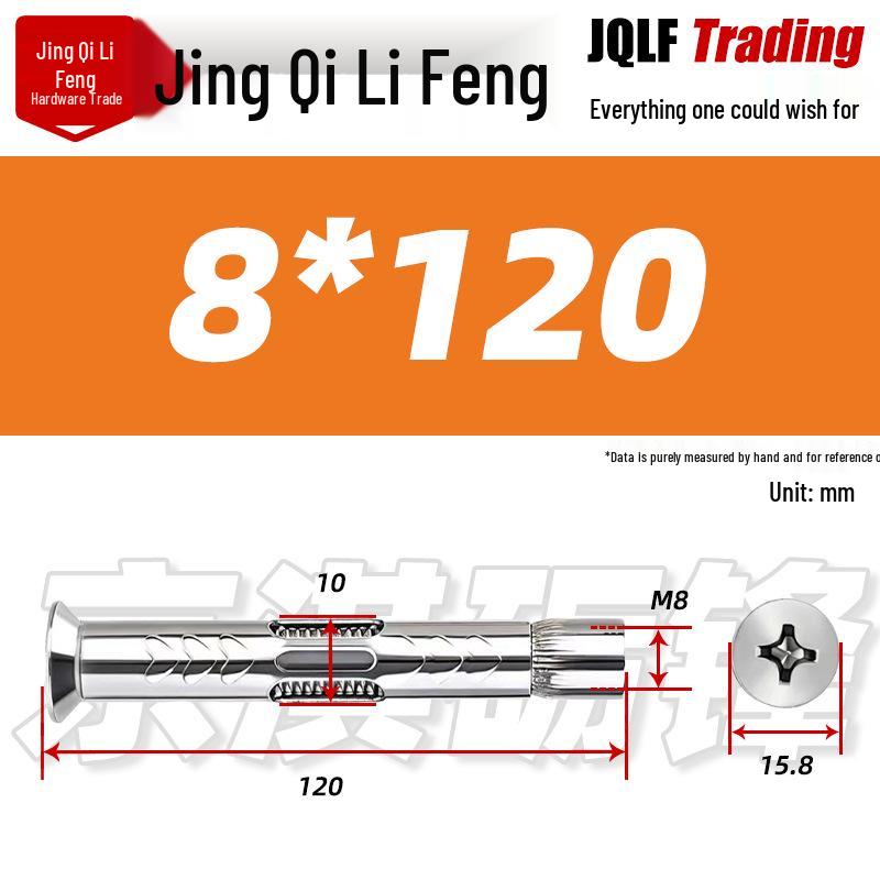 304 Countersunk Phillips Flat Head Internal Expansion Screw M6/M8/M10