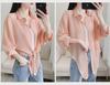 Chiffon Transparent Tulle Sunscreen Shirt - Women's Summer Shawl Tie-Up Short Casual Top