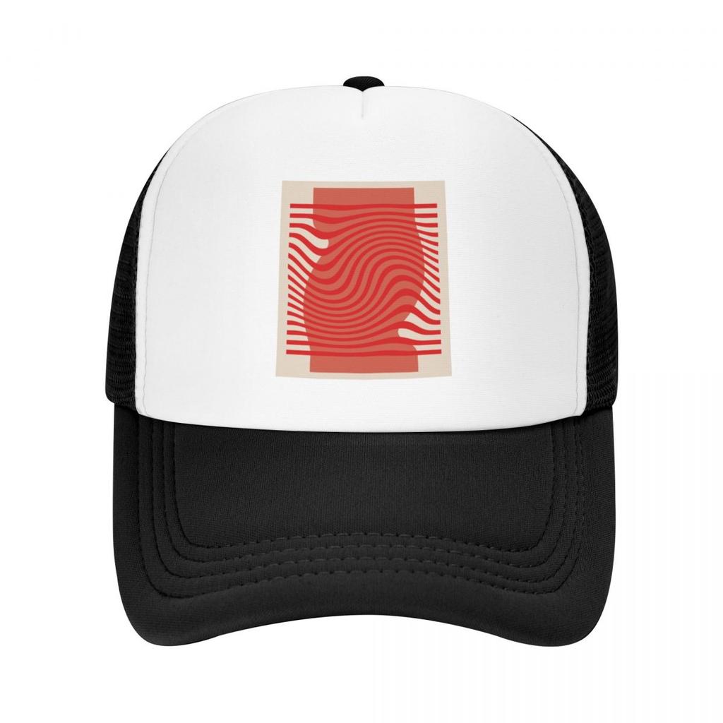 Bauhaus Retro Art Deco architecture discipline from Berlin Germany Available in posters etc Red Swirl Baseball Cap