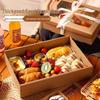 JingJingRS Kraft Paper Disposable Picnic Lunch Boxes