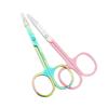 Stainless Steel Multi-Color Curved Tip Eyebrow and Eyelash Trimmer Scissors