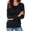 Women's  Long-Sleeved  Pleated Casual Stretch Tunic Top Shirts Spring
