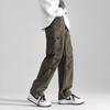 Dongjie [No Logo] Spring and Autumn Workwear Multi-Pocket Long Pants Men's Trendy Loose Straight Casual Trousers